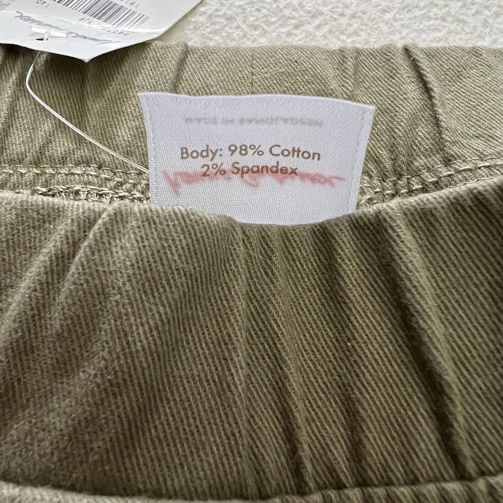NWT Hanna Andersson Girl Utility Cotton Stretch Pants Expedition Green 140 US 12